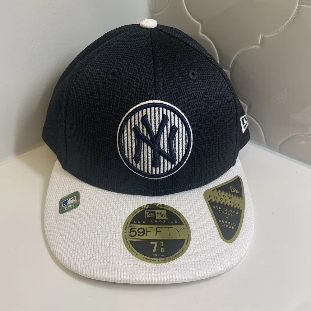 New Era New York Yankees Batting Practice Low Profile Navy 59FIFTY Hat Cap 7 3/8